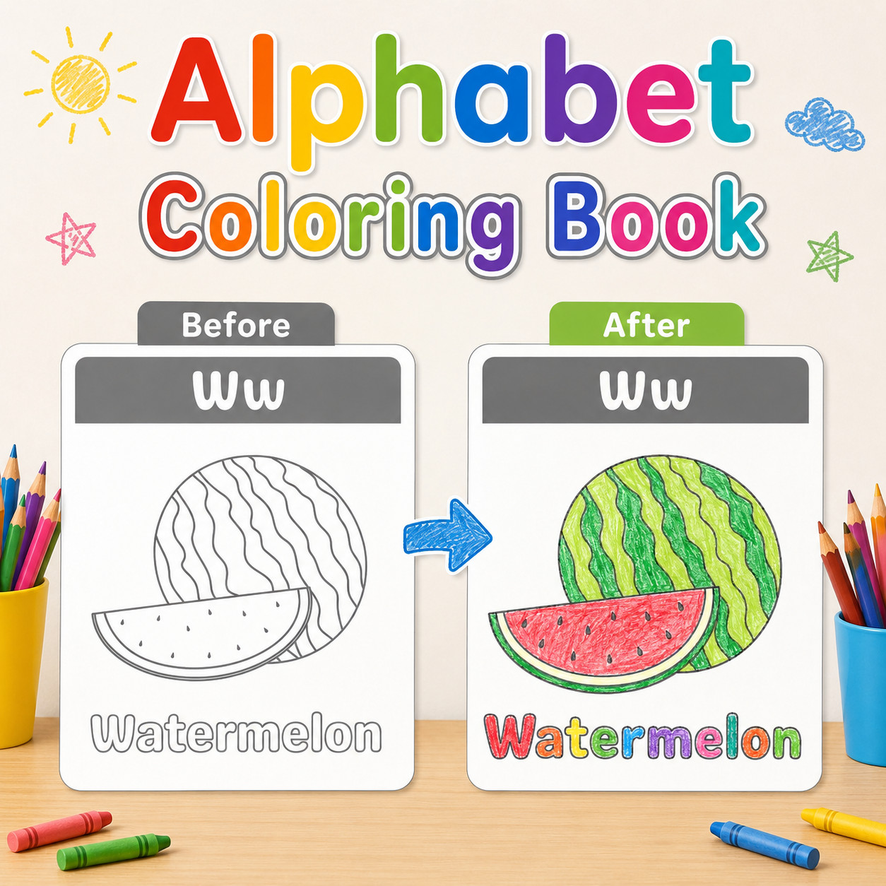 DIGITAL CONTENT- 2026 Merrick  Alphabet 26 Page Activity Book - PRINTABLE