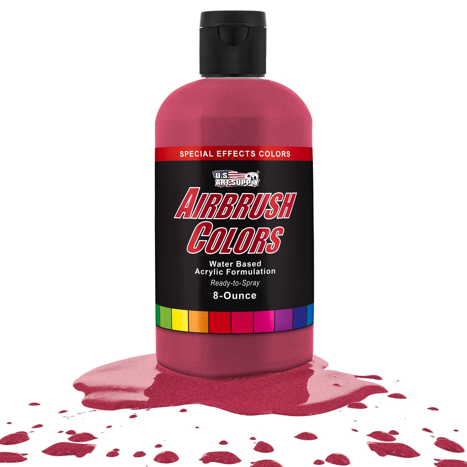 US Art Supply 8-Ounce Special Effects Red Pearl Airbrush Paint