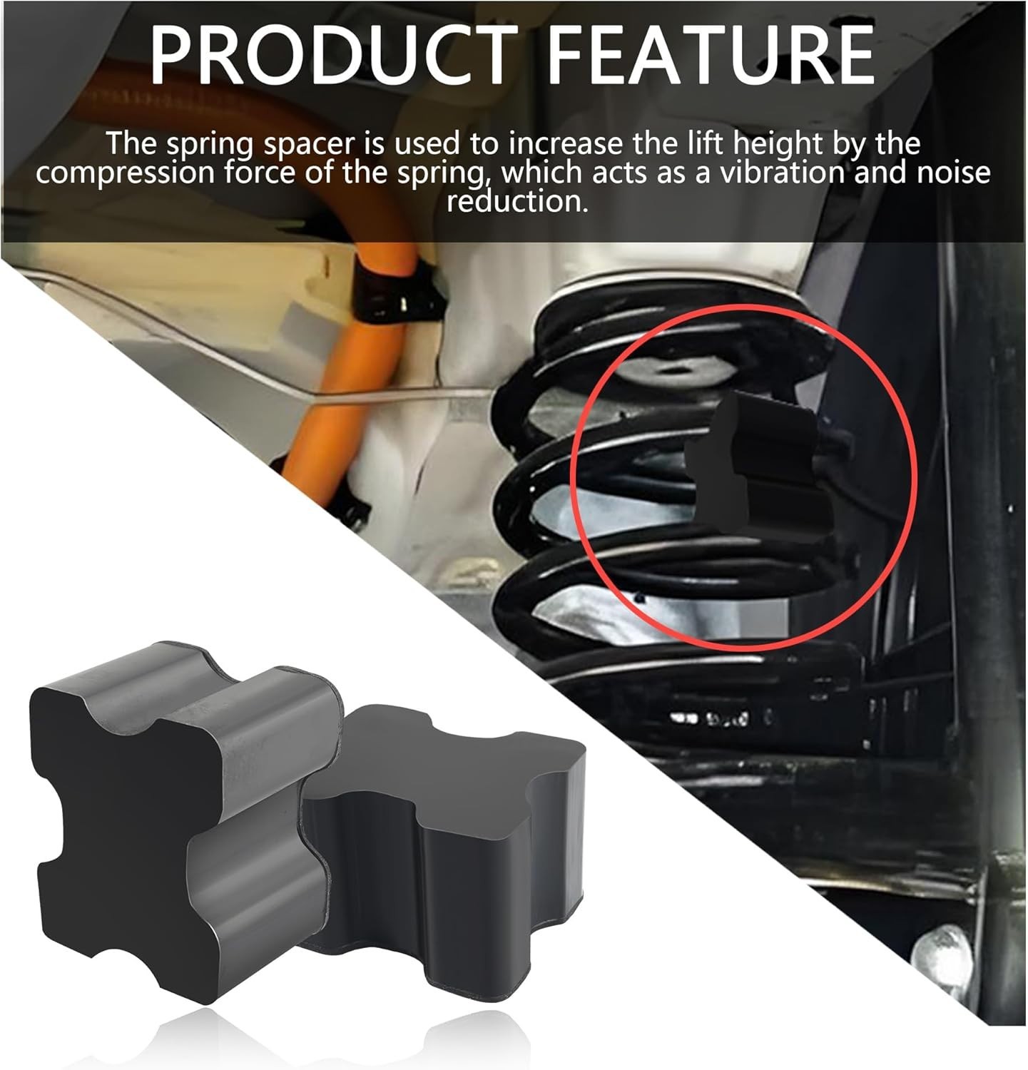 8PCS Rubber Coil Spring Spacers,Heavy Duty Coil Spring Kit for 1" to 1.5"