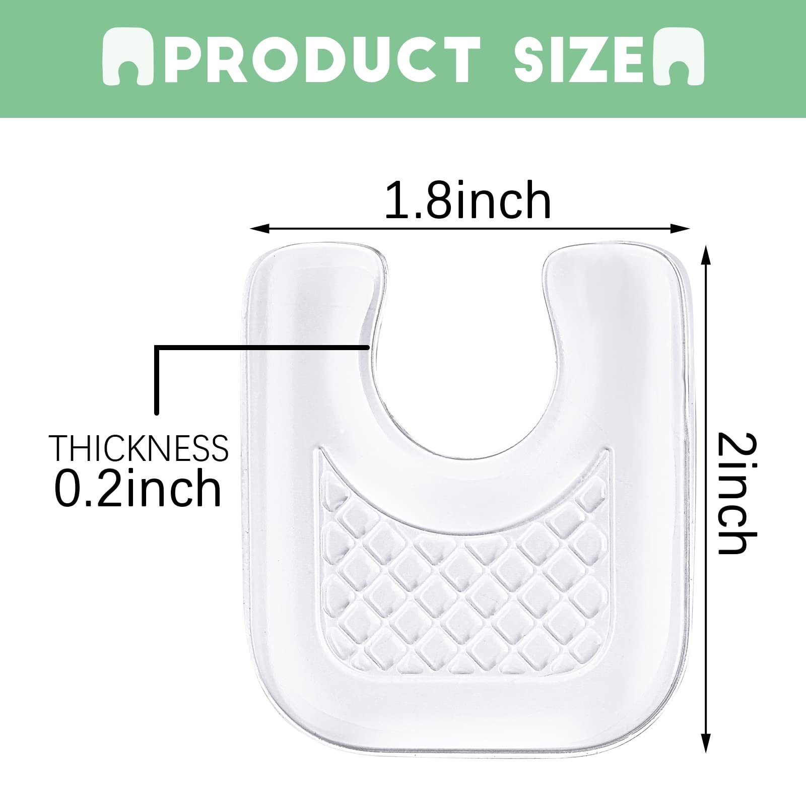 Funtery 20 Pieces Callus Pads for U-shaped, fits most shoe sizes, Transparent