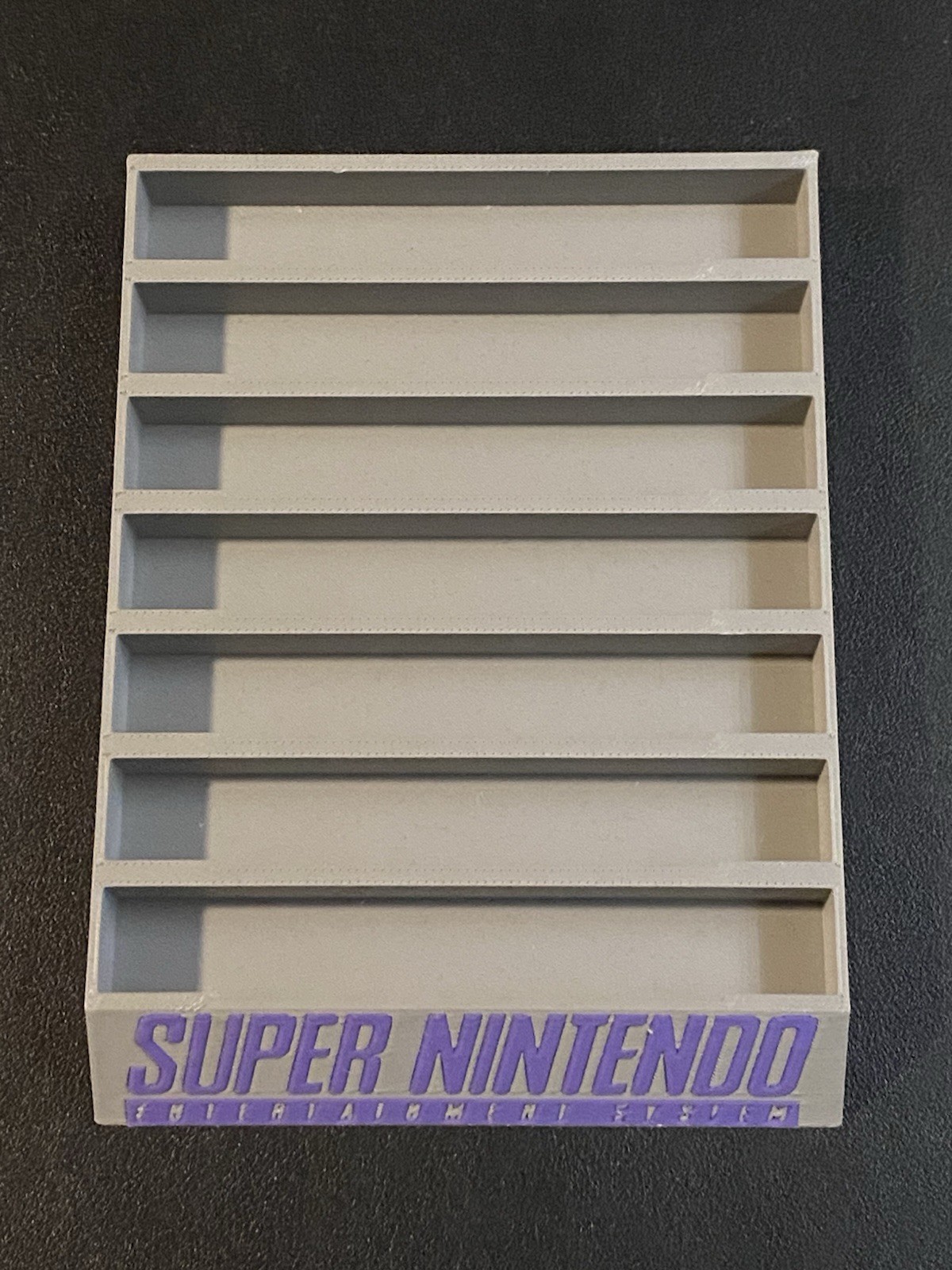 3D Printed SNES Cartridge Holder - Holds 7 SNES cartridges - GAMES NOT INCLUDED