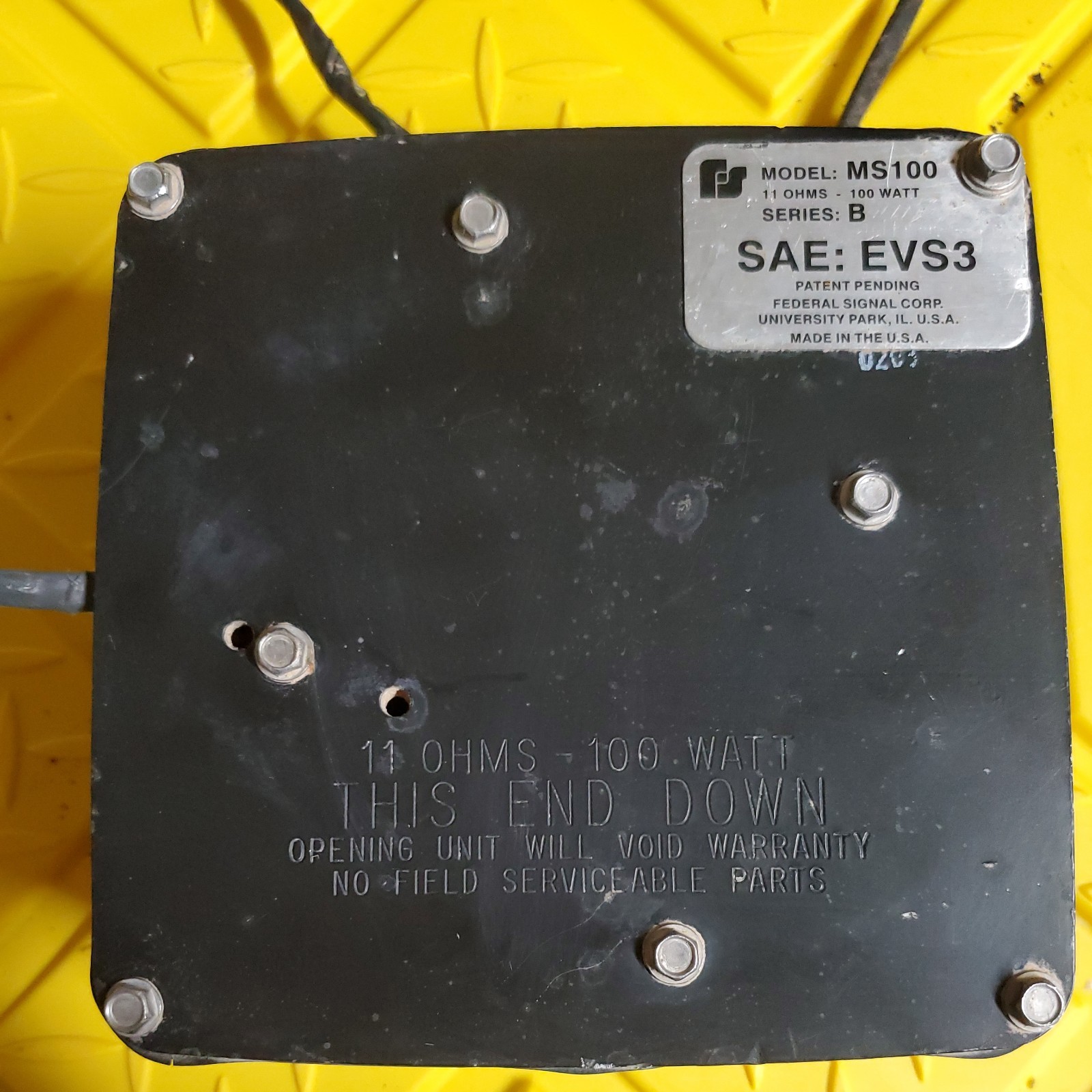 Federal Signal MS100 DynaMax Speaker, Series B