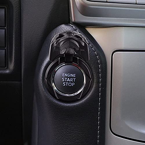 Black Push to Start Button Ignition Cover - Anti-Scratch Universal Panther