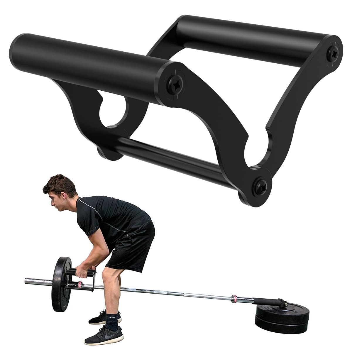 V Bar Landmine Handle Attachment for Barbell Bar, Solid Multi-Grip Landmine H...