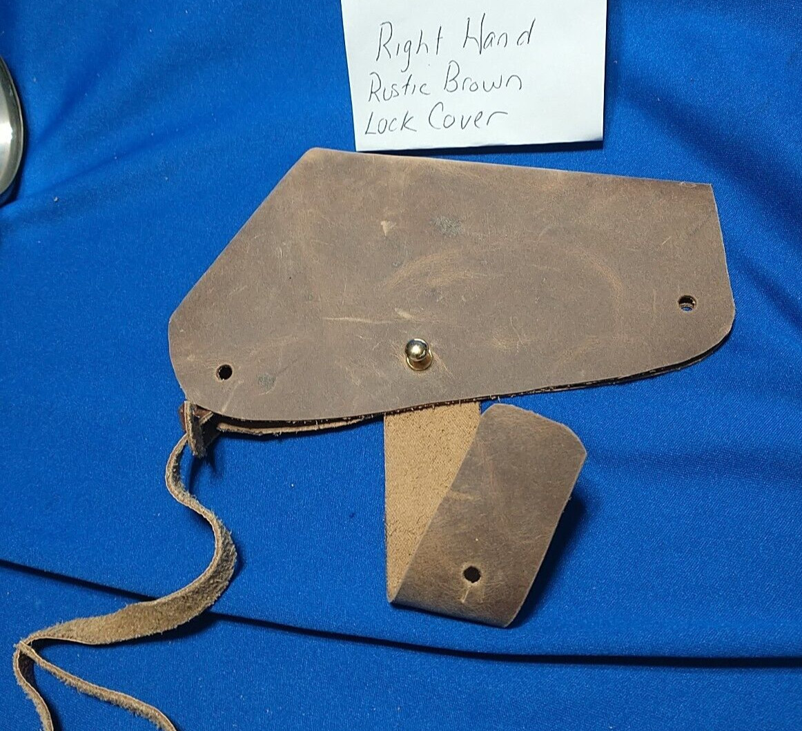 LEATHER LOCK COVER RH FLINTLOCK PERCUSSION MUZZLELOADER CUSTOM MADE BLACK POWDER