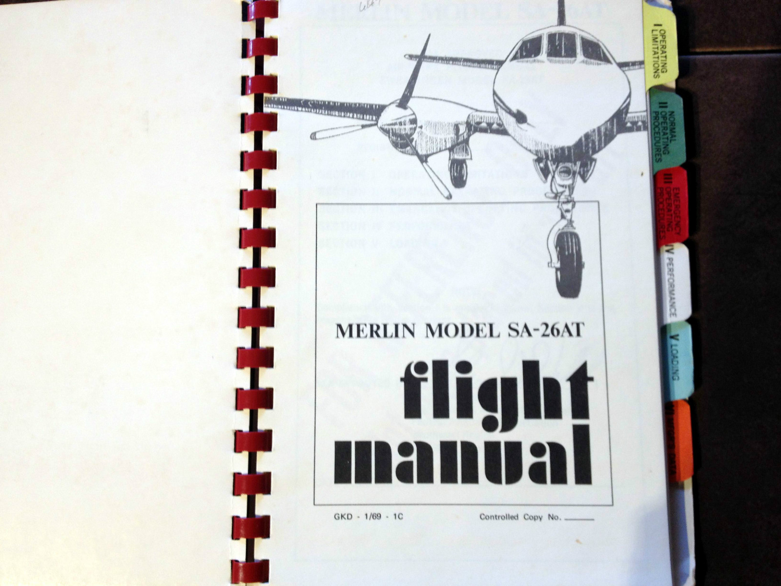 Swearingen Merlin IIB SA-26AT Flight Manual