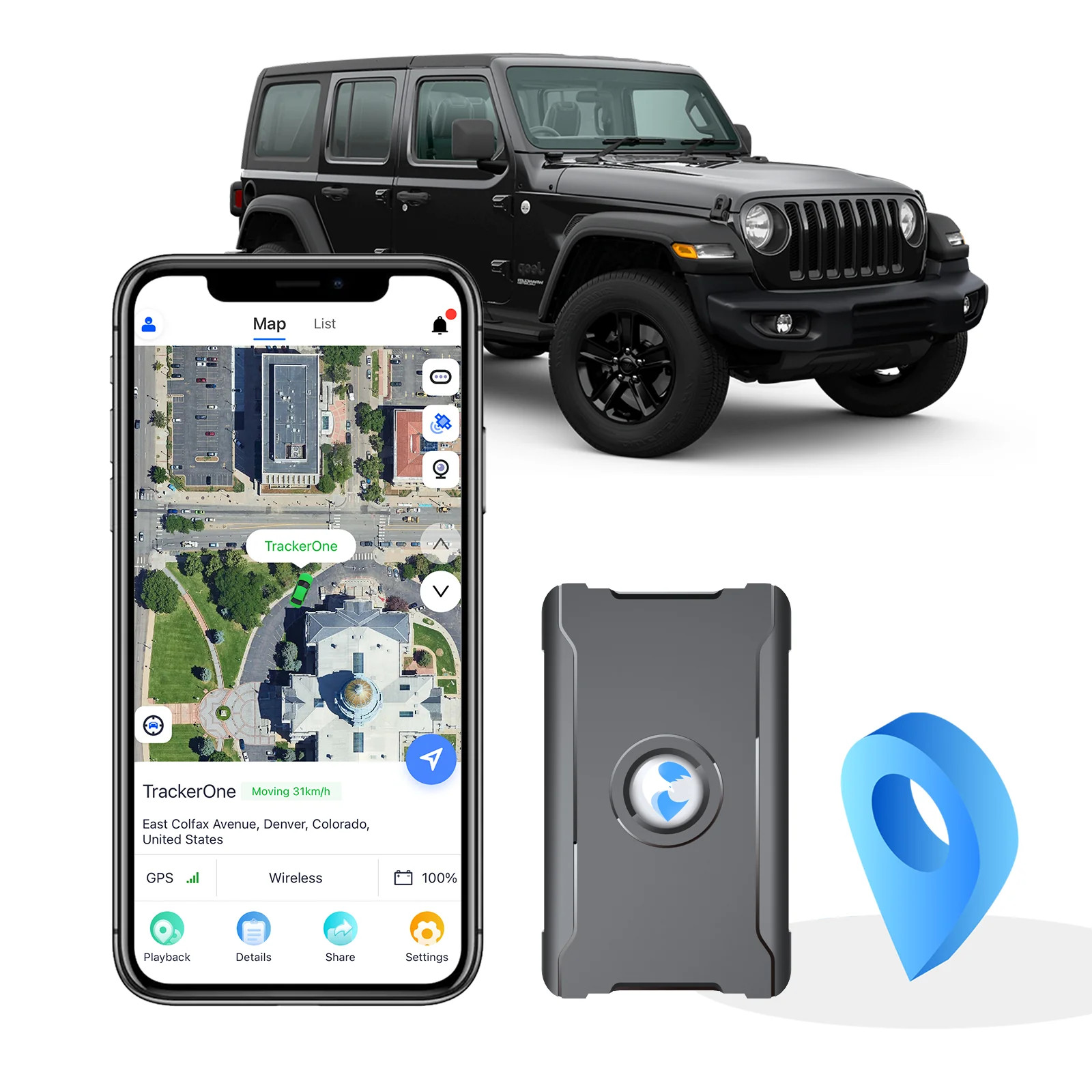 Anti-theft Hidden GPS Tracker with Remote Control Real-time Vehicle for Car