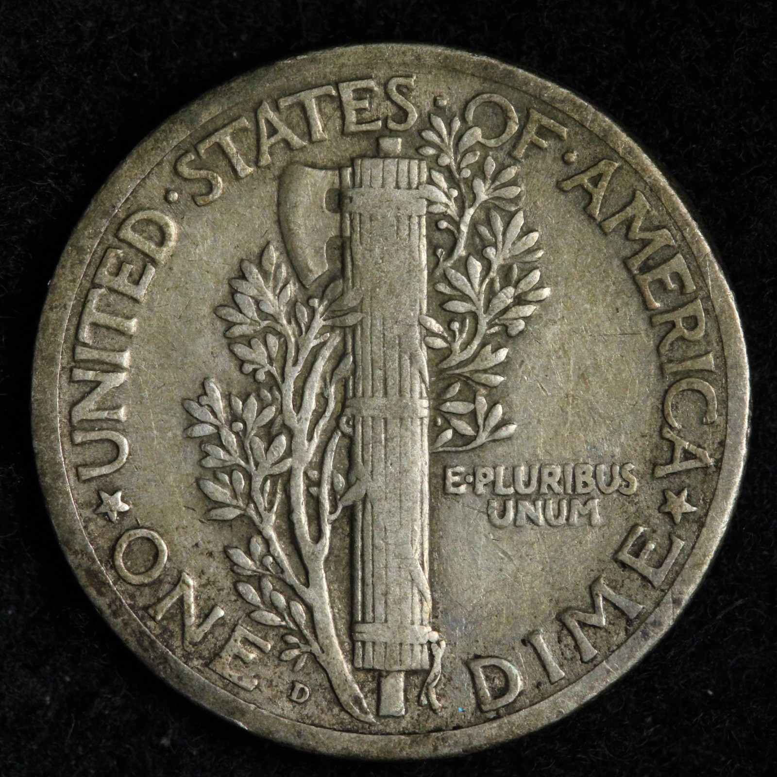 1920-D Mercury Silver Dime XF E317 OKCD