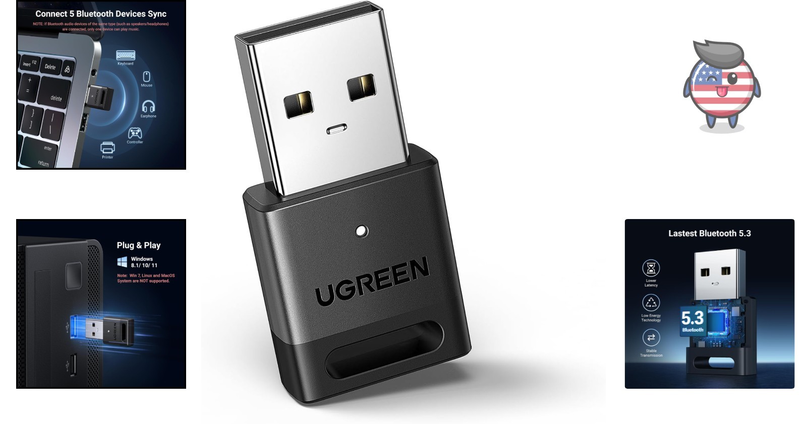 Upgrade Your Connectivity: USB Bluetooth 5.3 Adapter for Windows 11/10/8.1