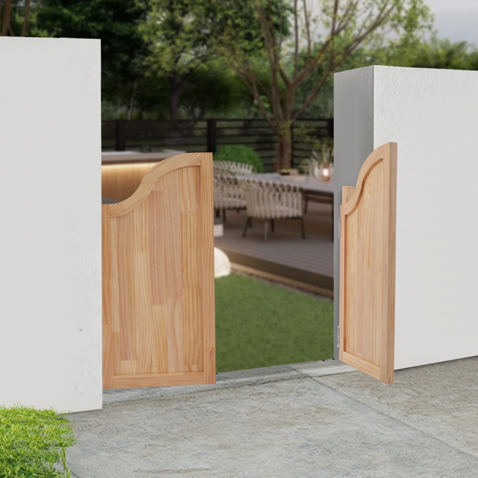 Partition Door 100*90cm/39.37*35.43in for Shop Entrance Partition Decor Door