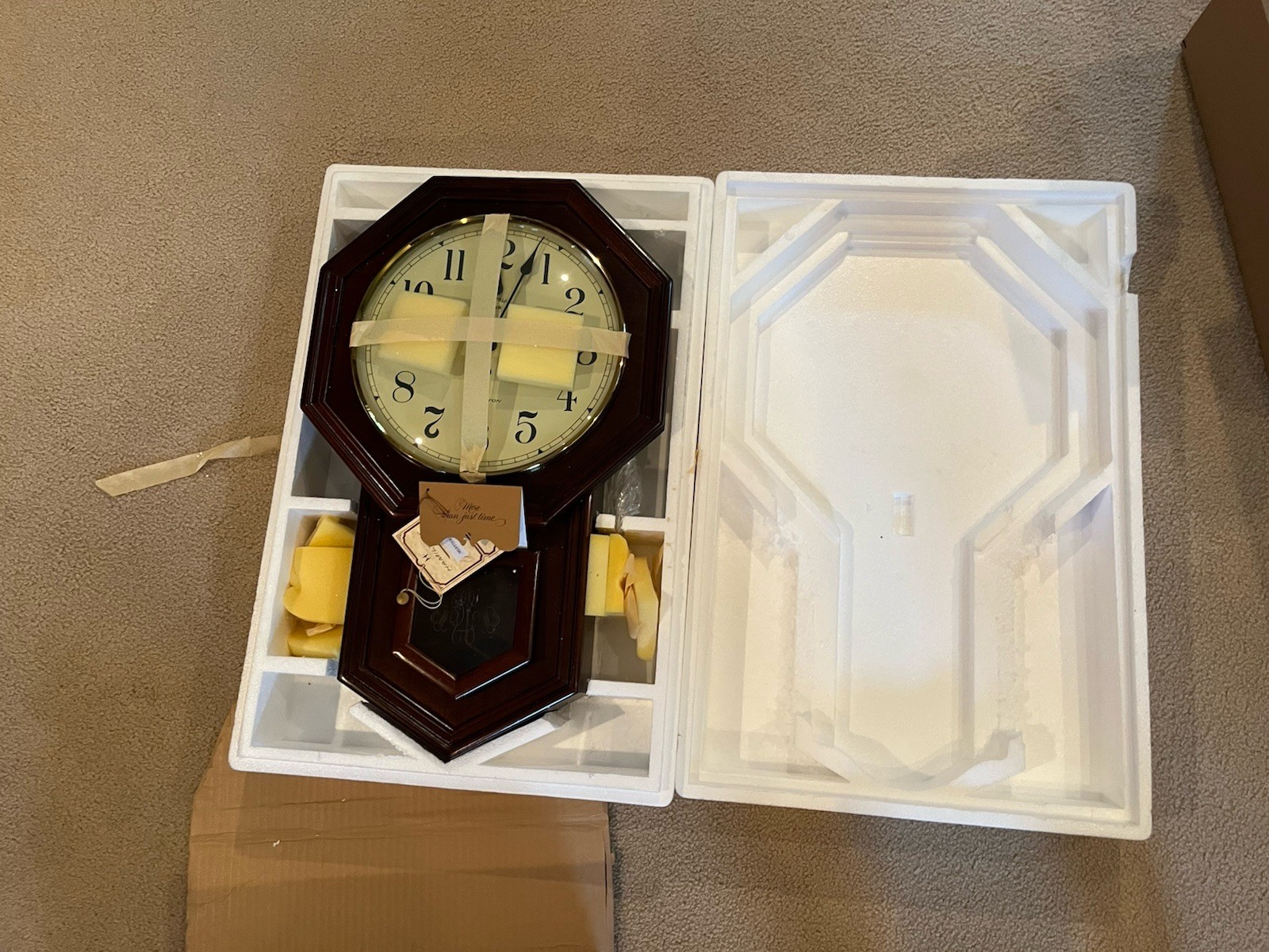 NOS NEW Hamilton Westchester Chime Schoolhouse Wall Clock