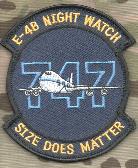 SAC NEACP E4B LOOKING GLASS BOEING 747 NIGHT WATCH 75-0125 velkrö INSIGNIA PATCH