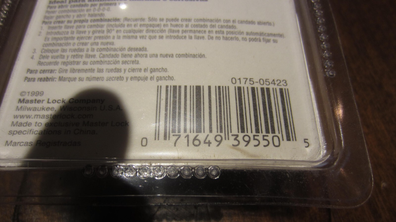 Master Lock 175DLH Brass Re Settable Combination Padlock Hardened with 2 1/4 "