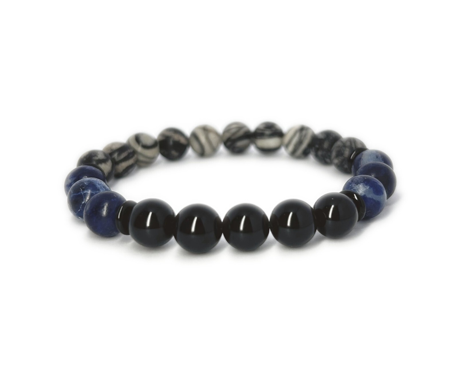 POSITIVE THINKING |  Tourmaline, Sodalite, & Zebra Jasper | Gemstone Bracelet