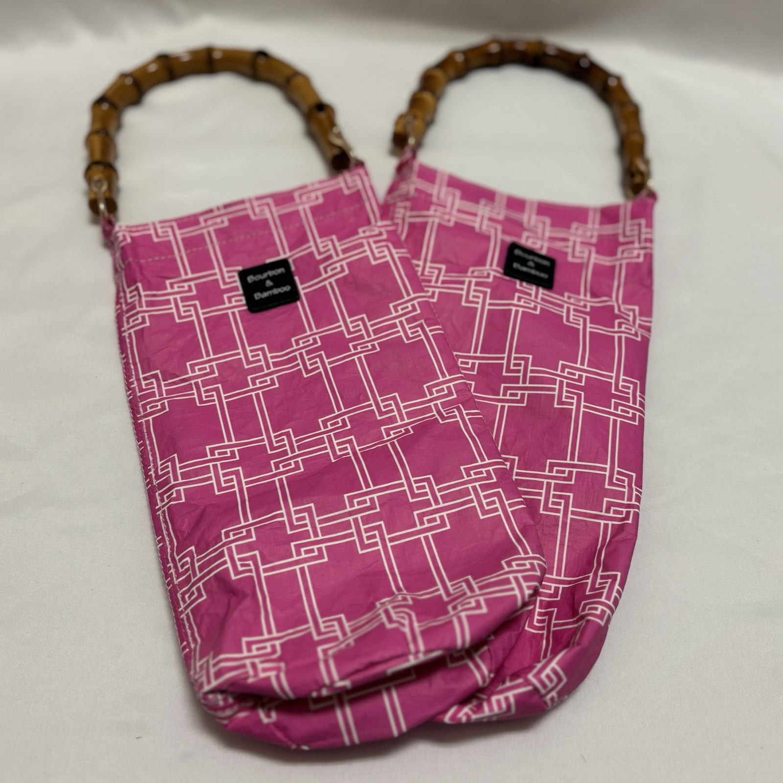 Pair Of Bourbon & Bamboo Bottle Bags