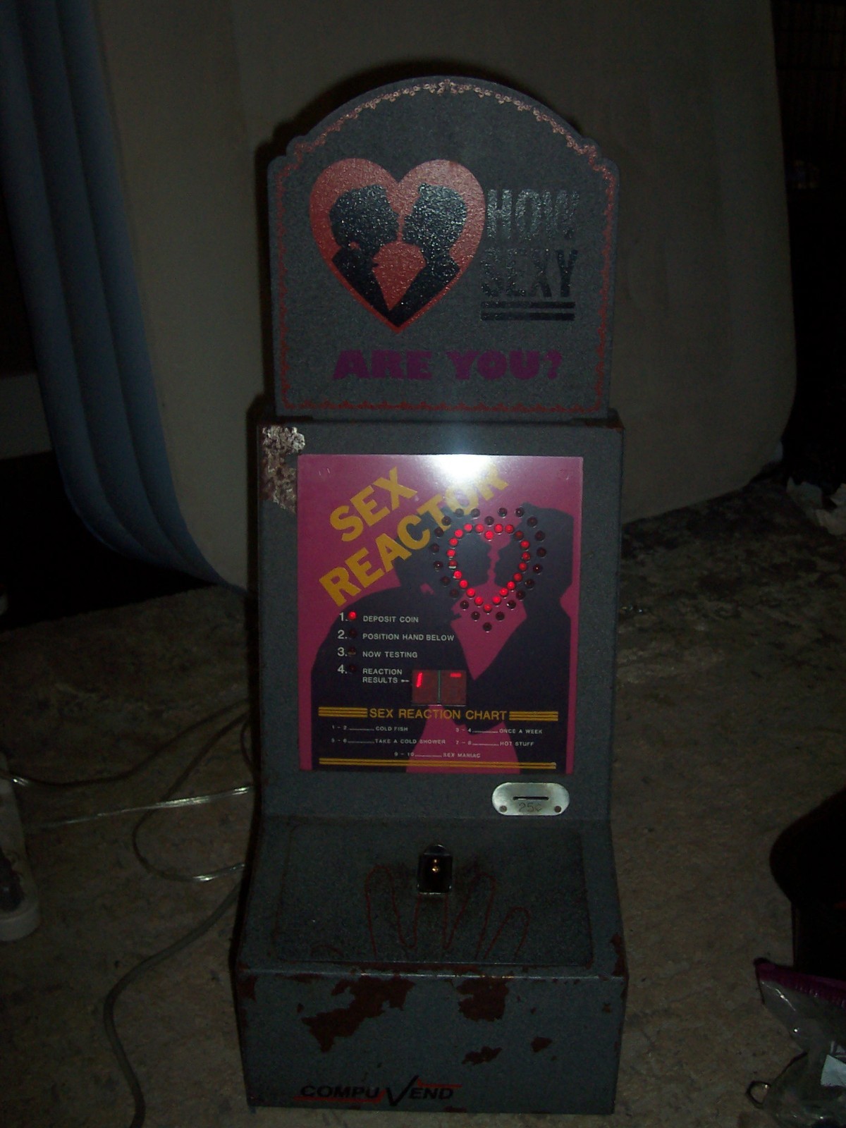 SEX REACTOR Game Arcade .25 Cent - Works PLEASE READ!