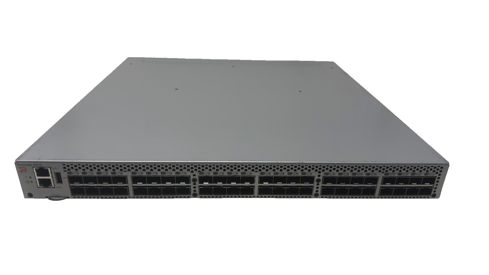 Brocade 6510 48-Port 16Gbps FC SAN Switch HD-6510-24-8G-R w/ 2x PSU!
