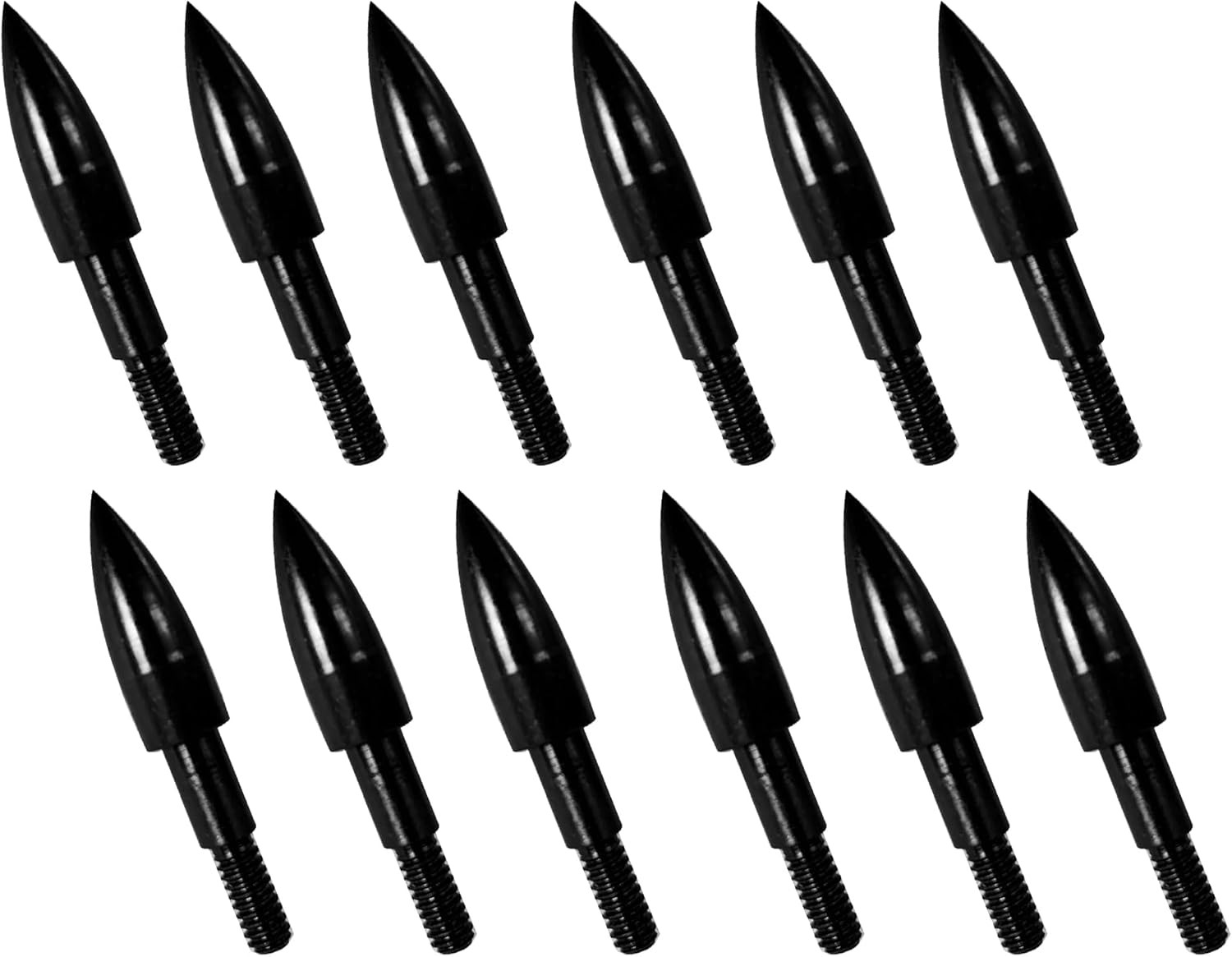 12Pcs Archery Arrow Tips 100-200 Grain for Target Practice & Hunting