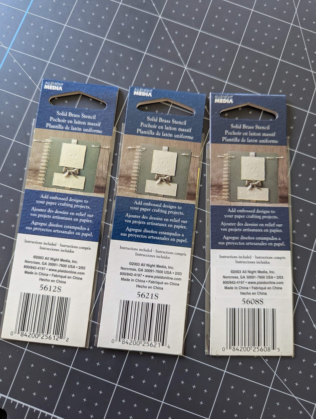 Plaid Embossing Stencils - Borders