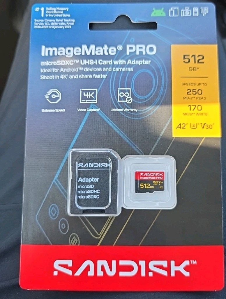 SanDisk ImageMate PRO 512GB microSDXC UHS-I Card***BRAND NEW***