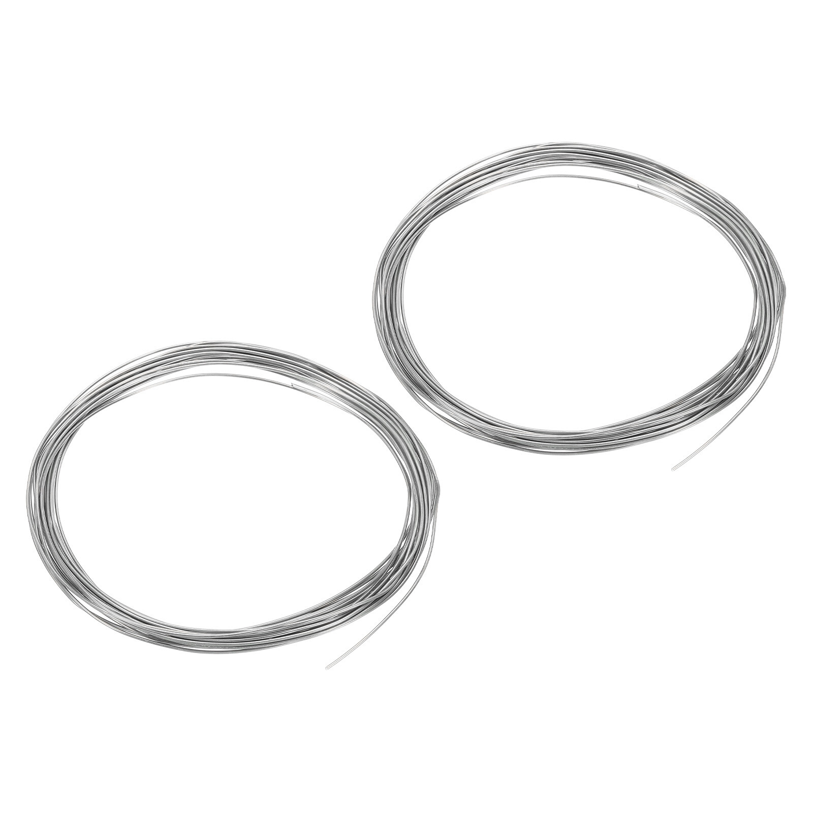 2Roll 99.99% High Purity Zinc Wire 21# Pure Zinc Beading Wire 0.8mm (16.4'/Roll)