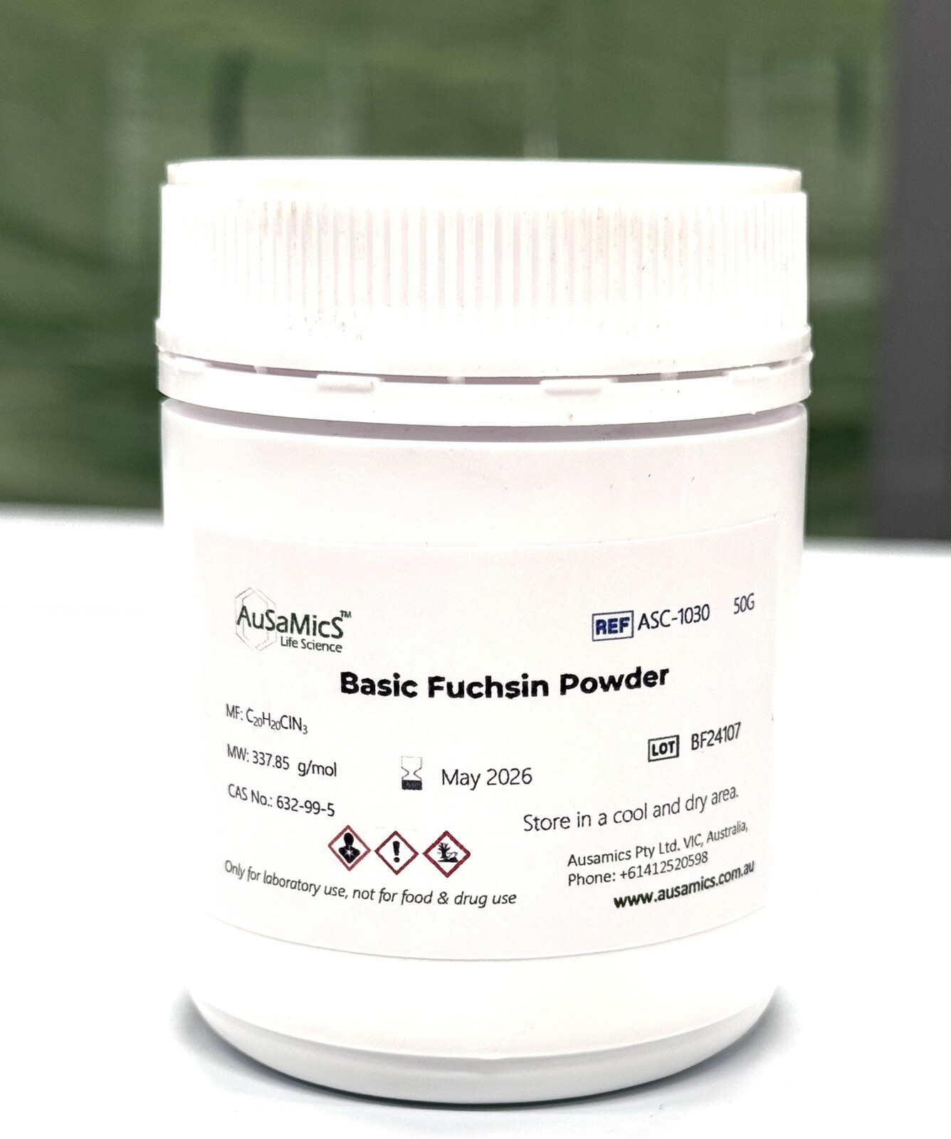 Basic fuchsine, Basic violet 14, CAS: 632-99-5, Fuchsin basic, Fuchsin