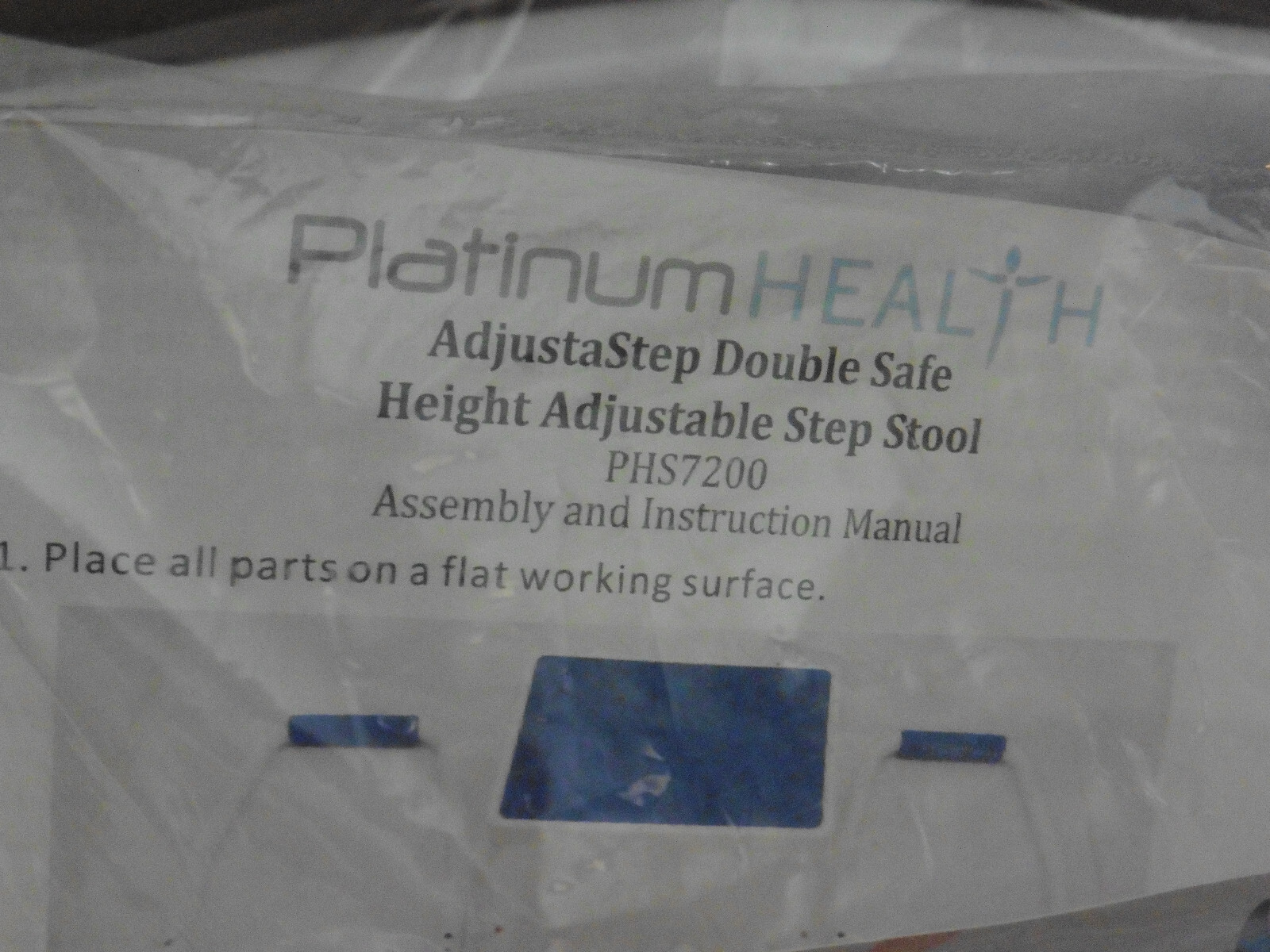 Platinum Health DoubleSafe Step Stool Footstool Handle Handrail Adjustable