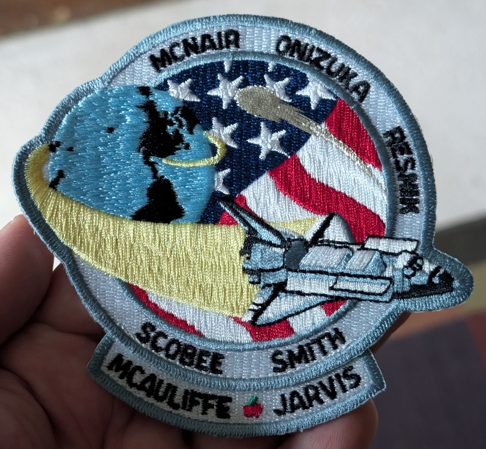 STS-51L Challenger Patch Embroidered Iron on/Heat Transfer Backing