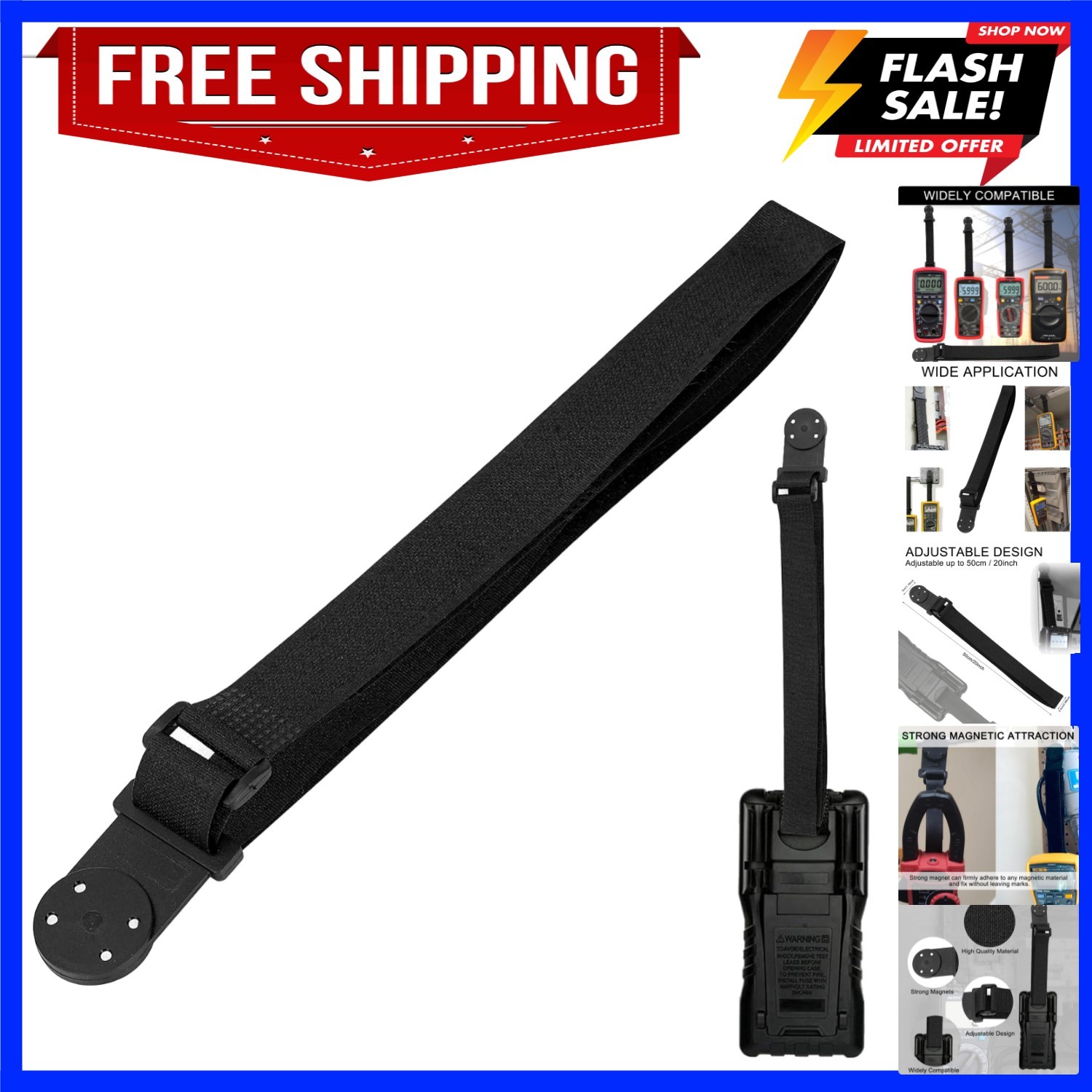 Magnetic Hanging Strap Multifunctional Multimeter Magnetic Straps Kit Adjusta...