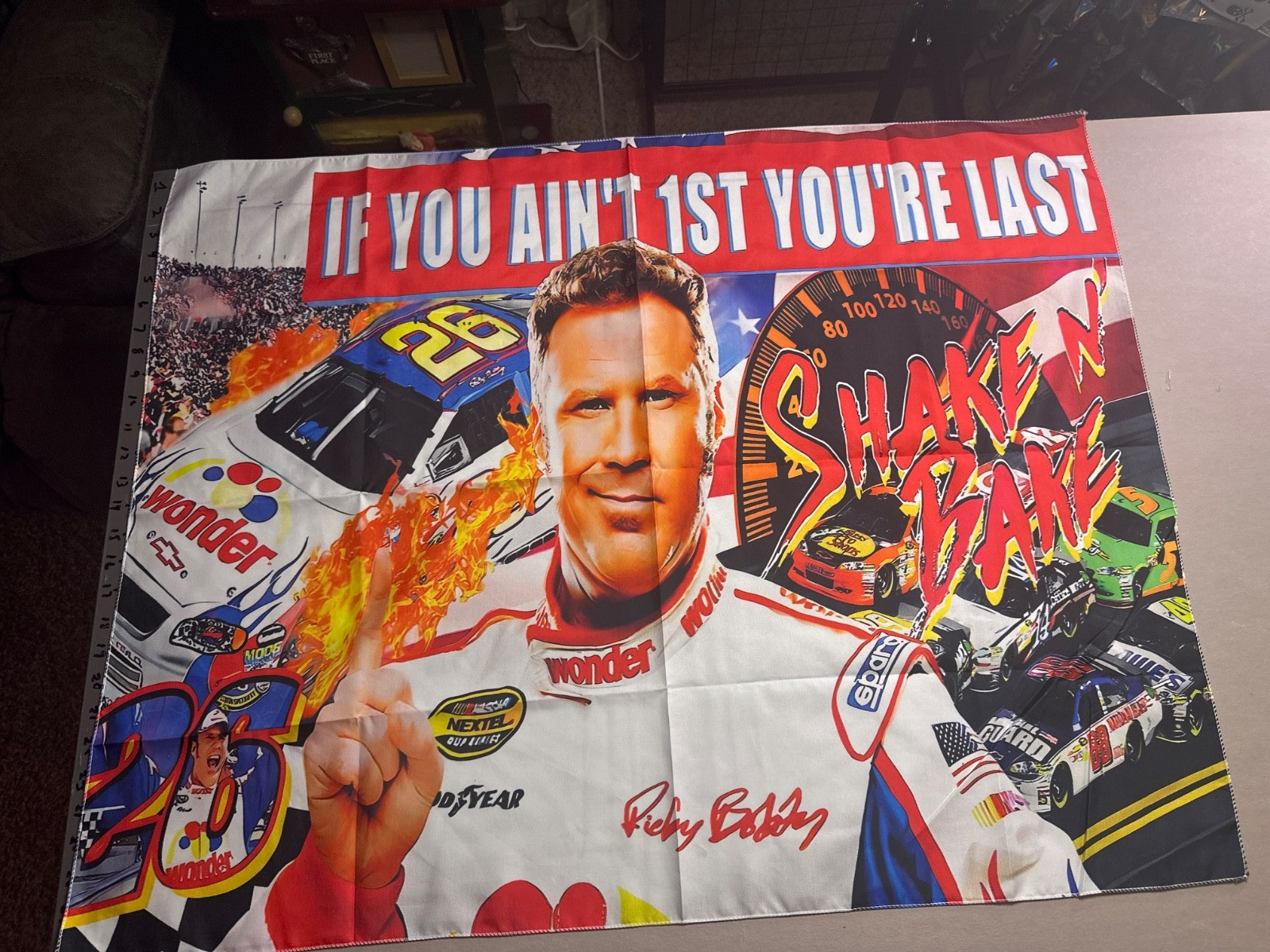 If You Ain't First You're Last 2x3 Banner, one sided, no grommets with kit.