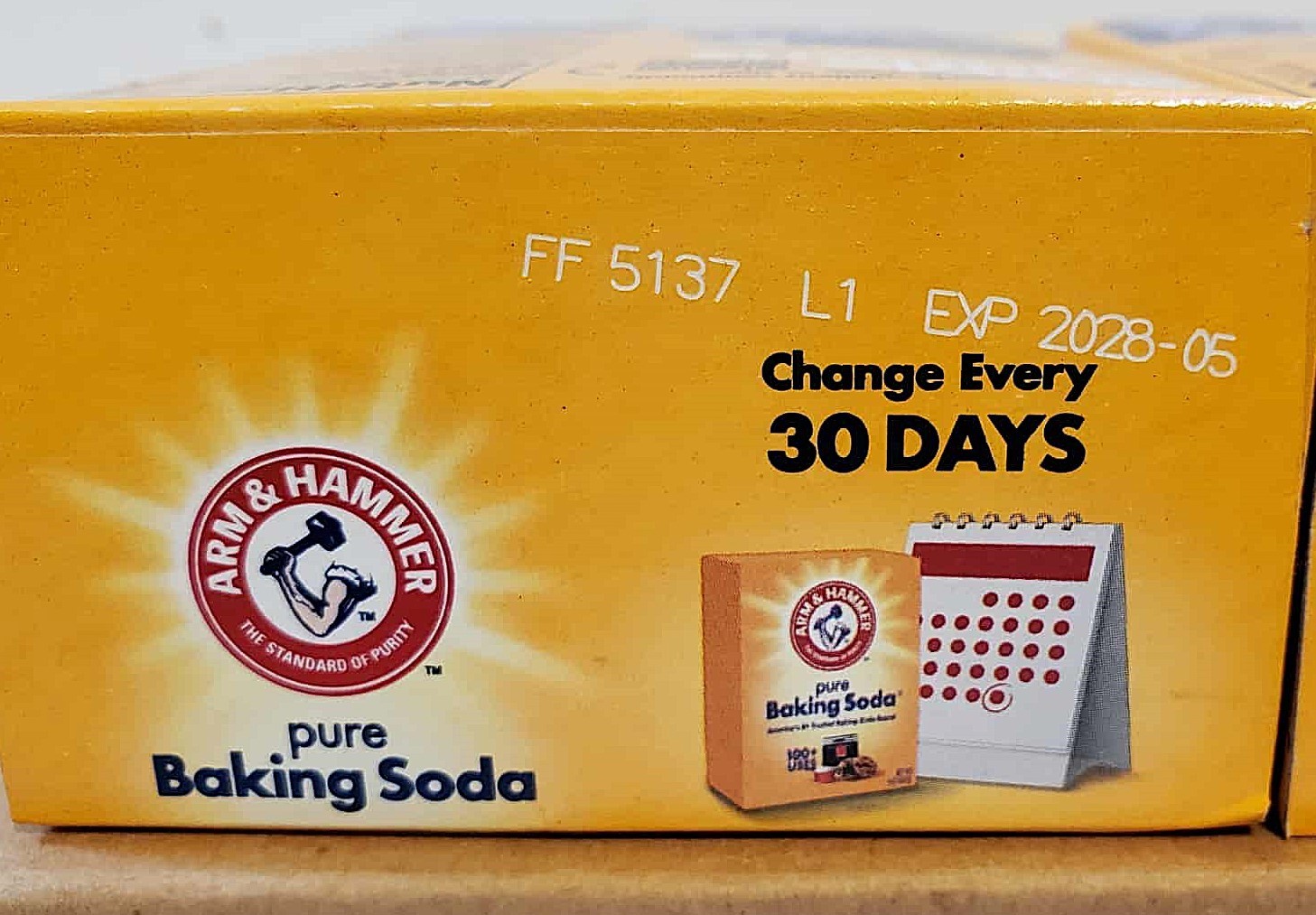 Arm & Hammer Pure Baking Soda Box 1 Lb (PACK OF 2) Baking Cleaning Deodorizing