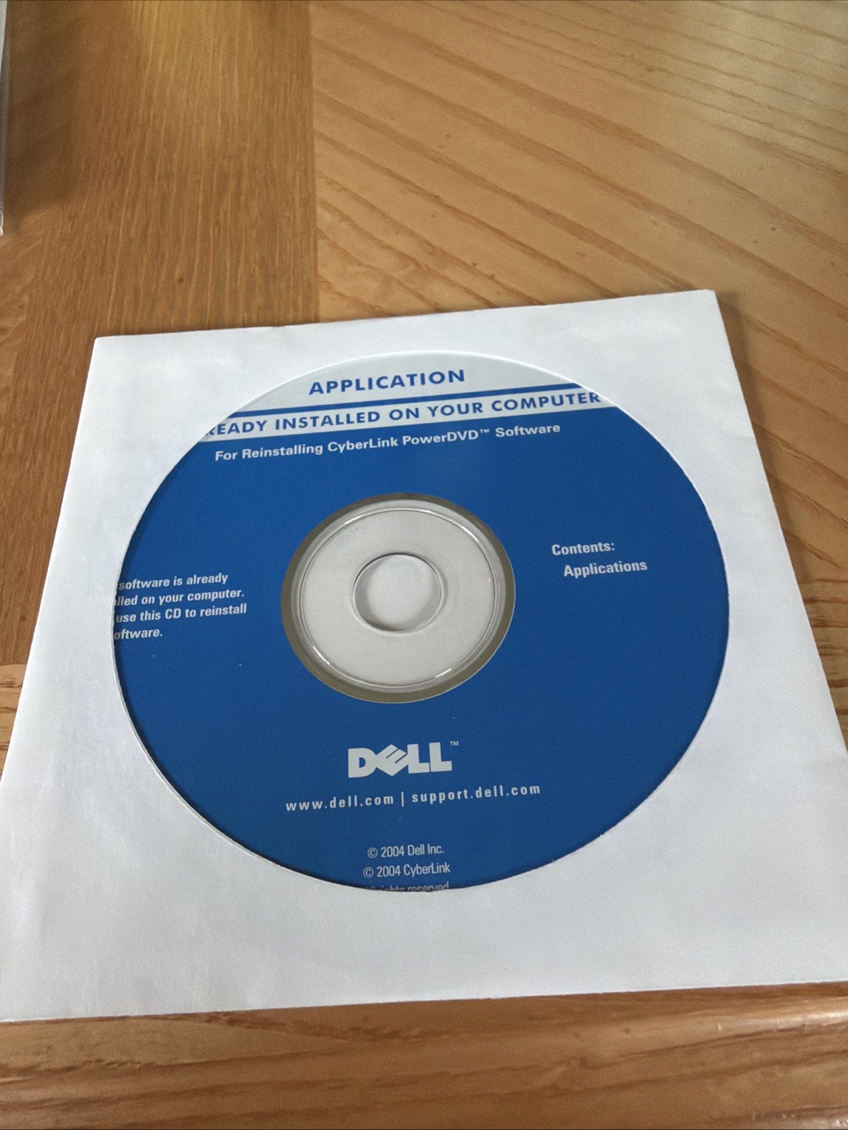 Dell Cyberlink PowerDVD Software, Windows XP Reinstallation 2004, Sealed