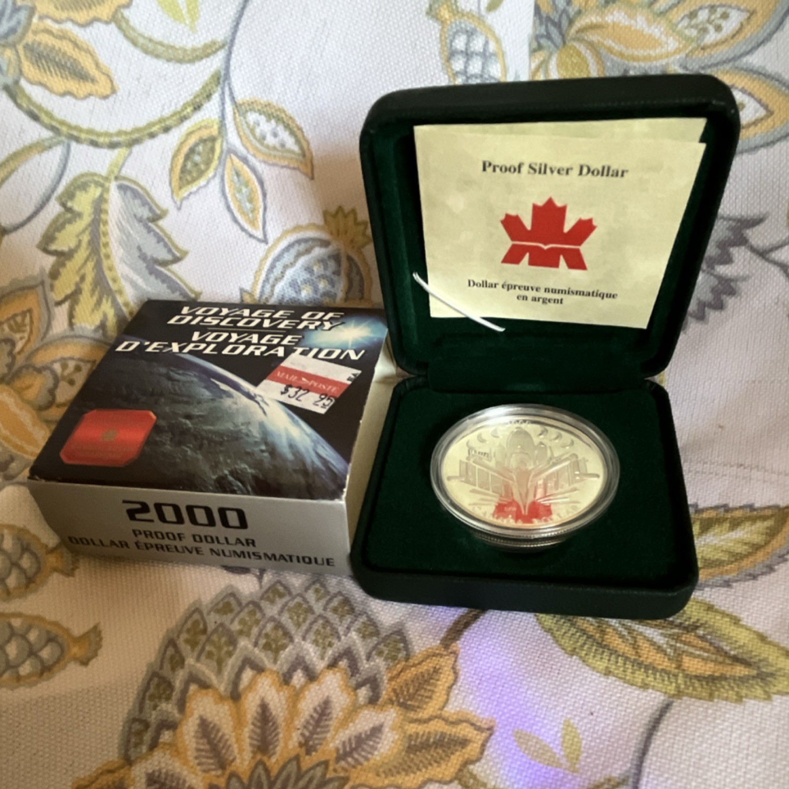 2000 Silver $1 Proof Voyage of Discovery Canadian Dollar Coin