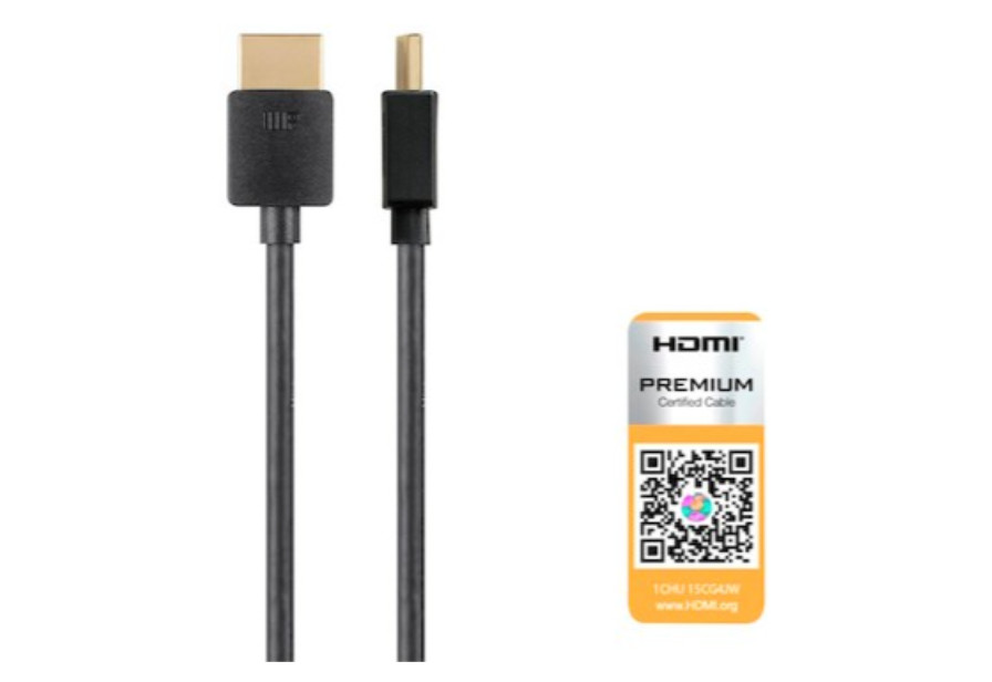 Monoprice 8-foot Certified Premium Ultra Slim HDMI Male-Male-Very Good Condition