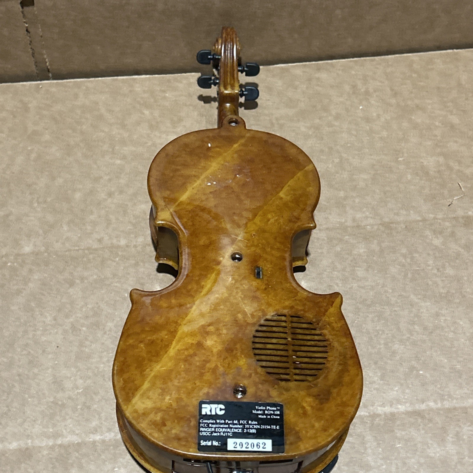 Violin Telephone RTC Violin Phone Touch Tone No Stand