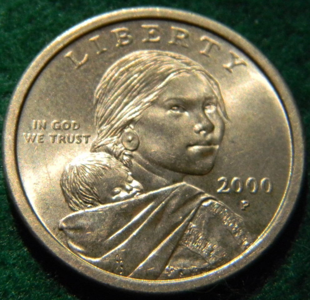 2000-P SACAGAWEA NATIVE AMERICAN ONE U.S. DOLLAR COIN $1 2000P