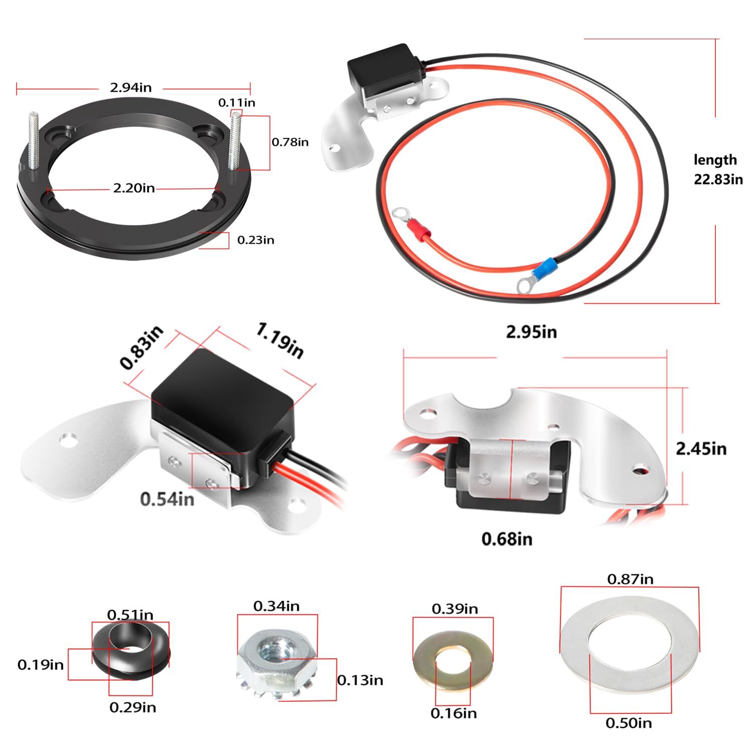 For Pertronix 1181 Ignitor Electronic Ignition Conversion Kit for Delco 8 Cylind