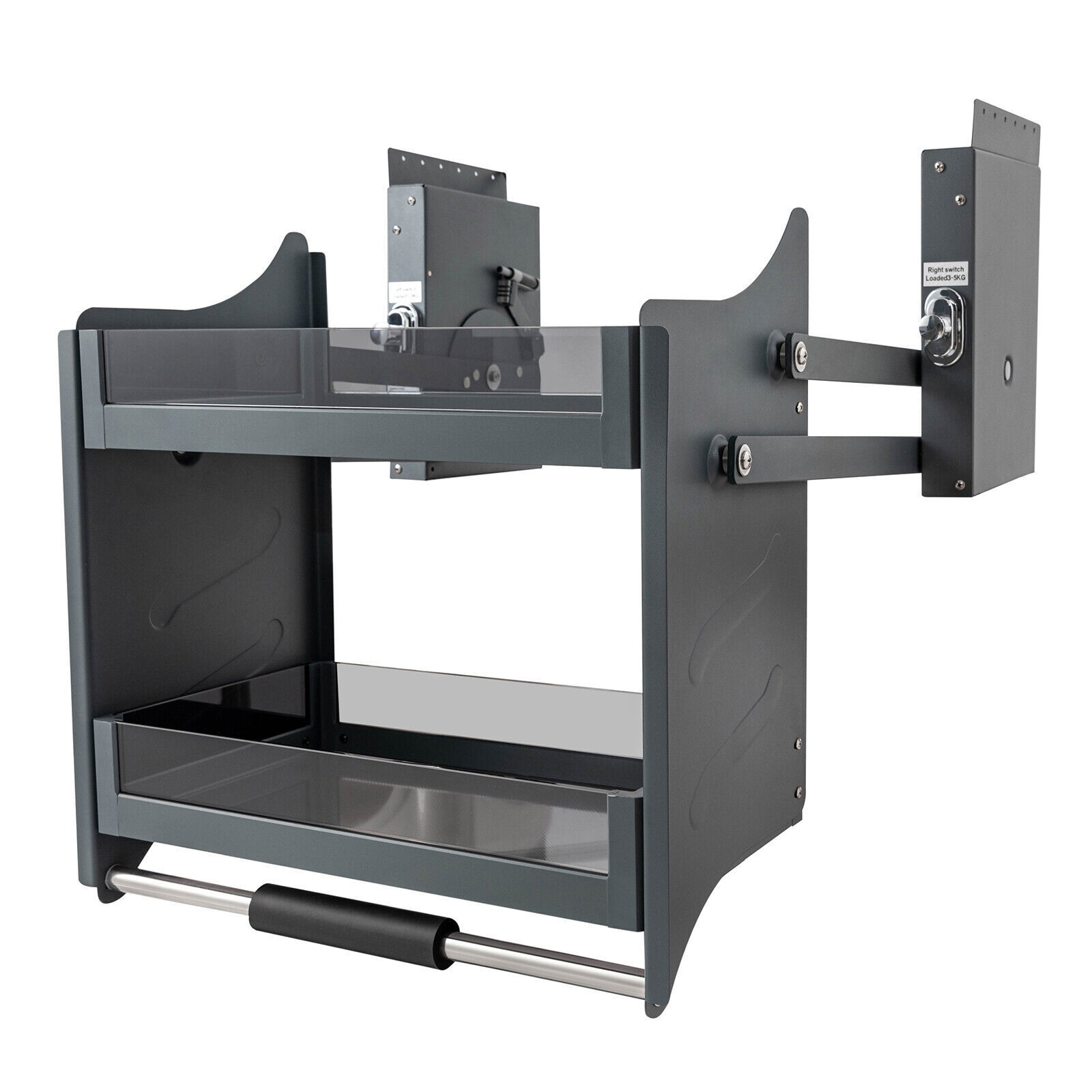 Pull-Out Cabinet Shelf Drop Down Shelf Pull-Down Lift for Kitchen Cabinet 2-tier
