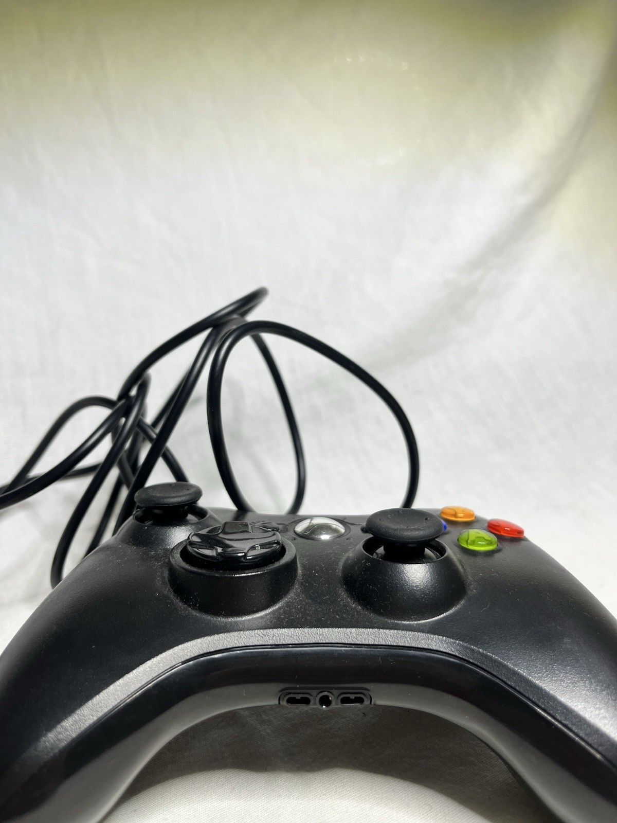 Microsoft Xbox 360 Wired USB Gamepad Controller 9ft Black LED for PC