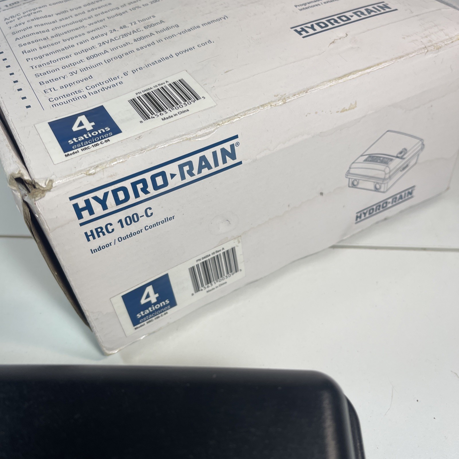 Hydro-Rain Indoor/Outdoor Irrigation Controller & Timer /4 Stations/HRC 100 C