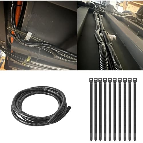 1/4"-32.8ft Split Wire Loom Tubing Cable Management Conduit Flexible Covers