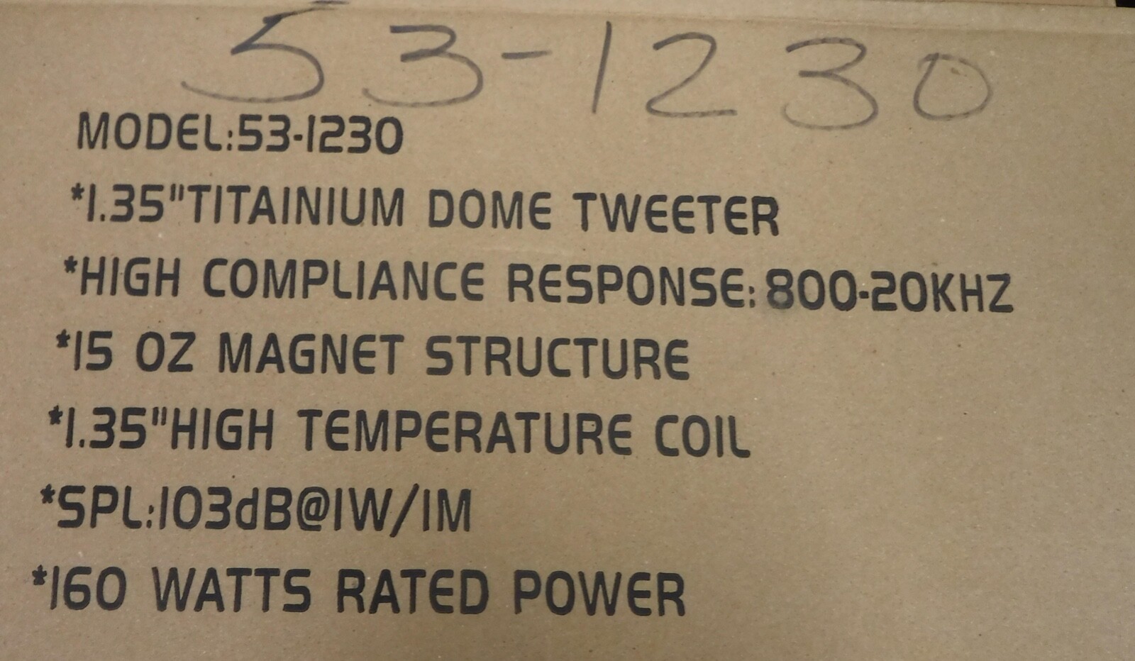 1553-1230 DOME TWEETER LOT OF 5 UNINSTALLED COND FREE SHIPPING