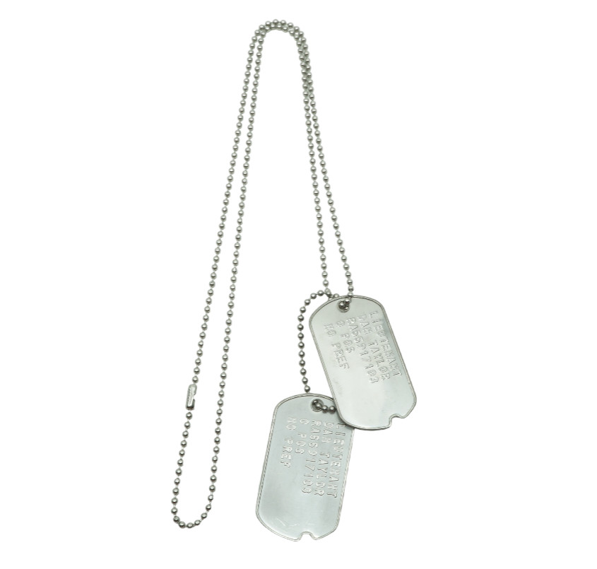 Lieutenant Dan Stainless Steel Military Dog Tags Cosplay Halloween Costume Prop