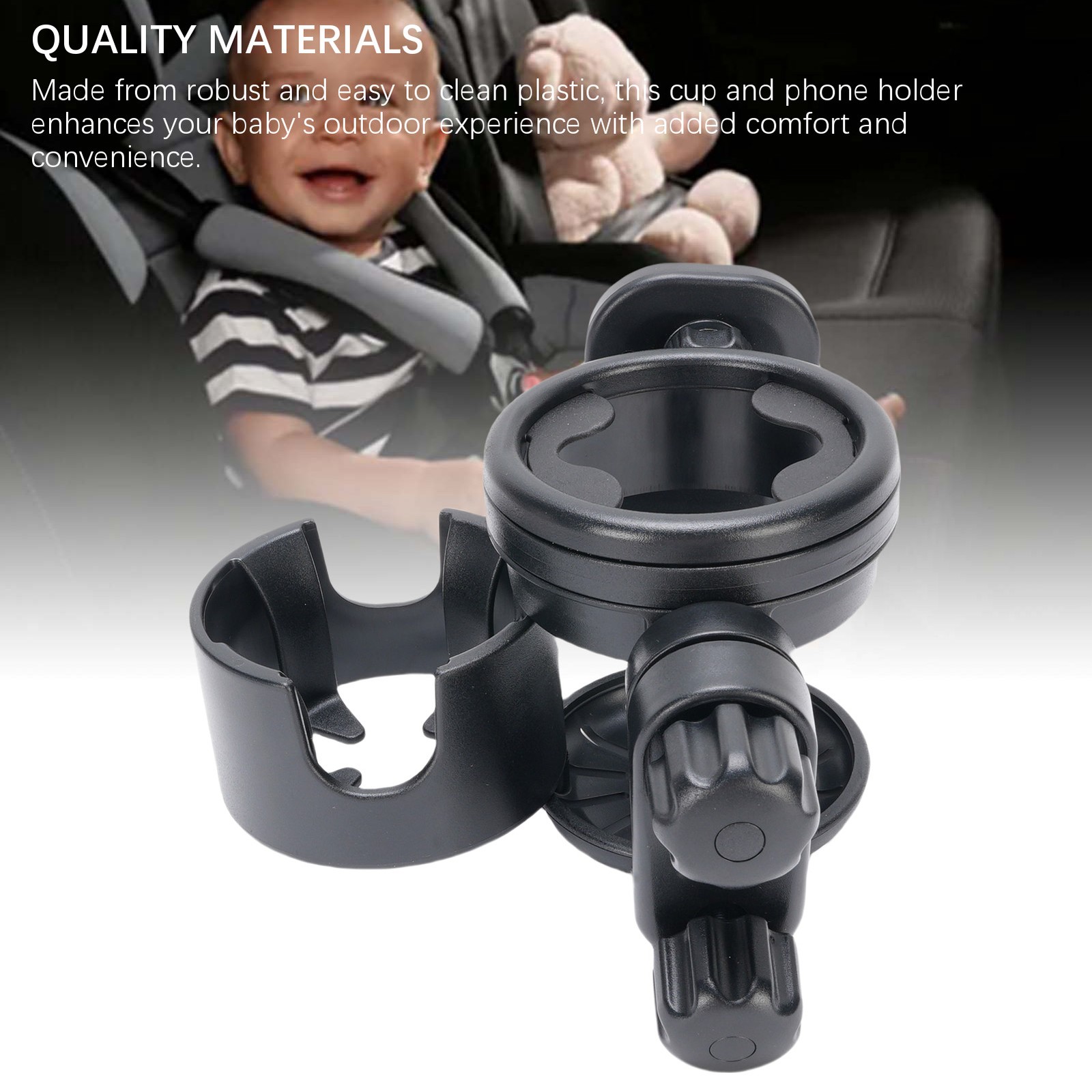 Universal Stroller Cup Holder 360 Degree Rotation Stroller Cup Holder