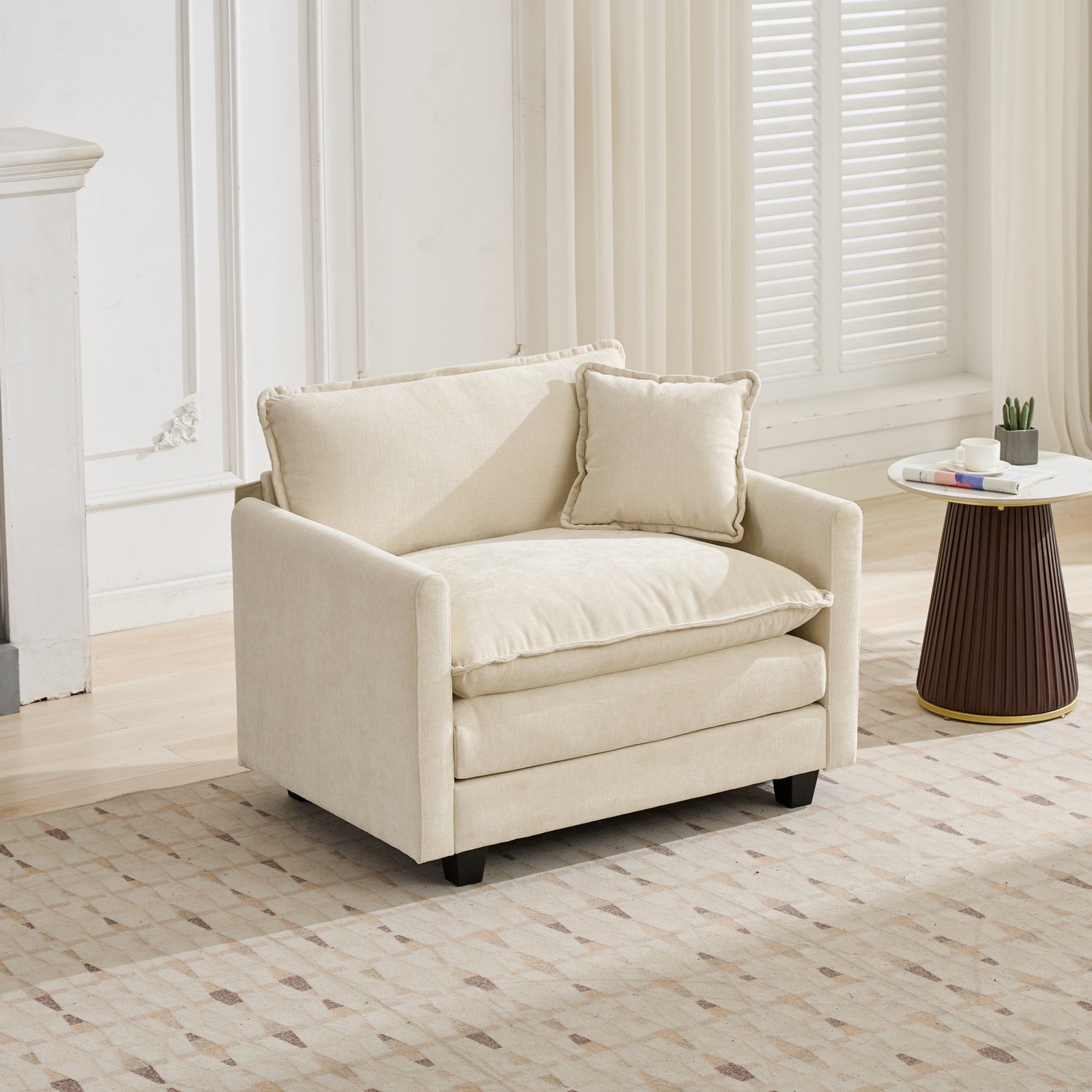 Cloud Sofa Single Seat (Ottoman is not included), Modern Sectional Couch,