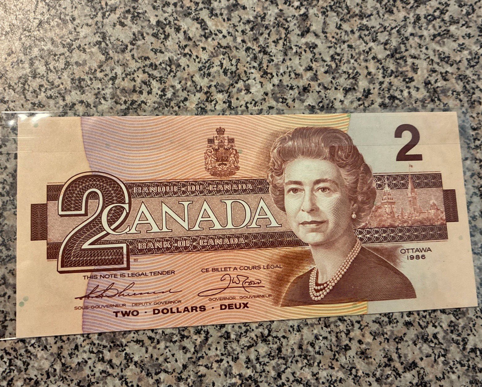 🇨🇦 1986 Canada $2 Dollar Bill Banknote Canadian 2 Dollar Currency Paper Money