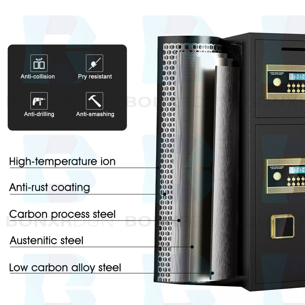 Large Double-door Coin-operated Safe,Digital Security Safe with Fireproof