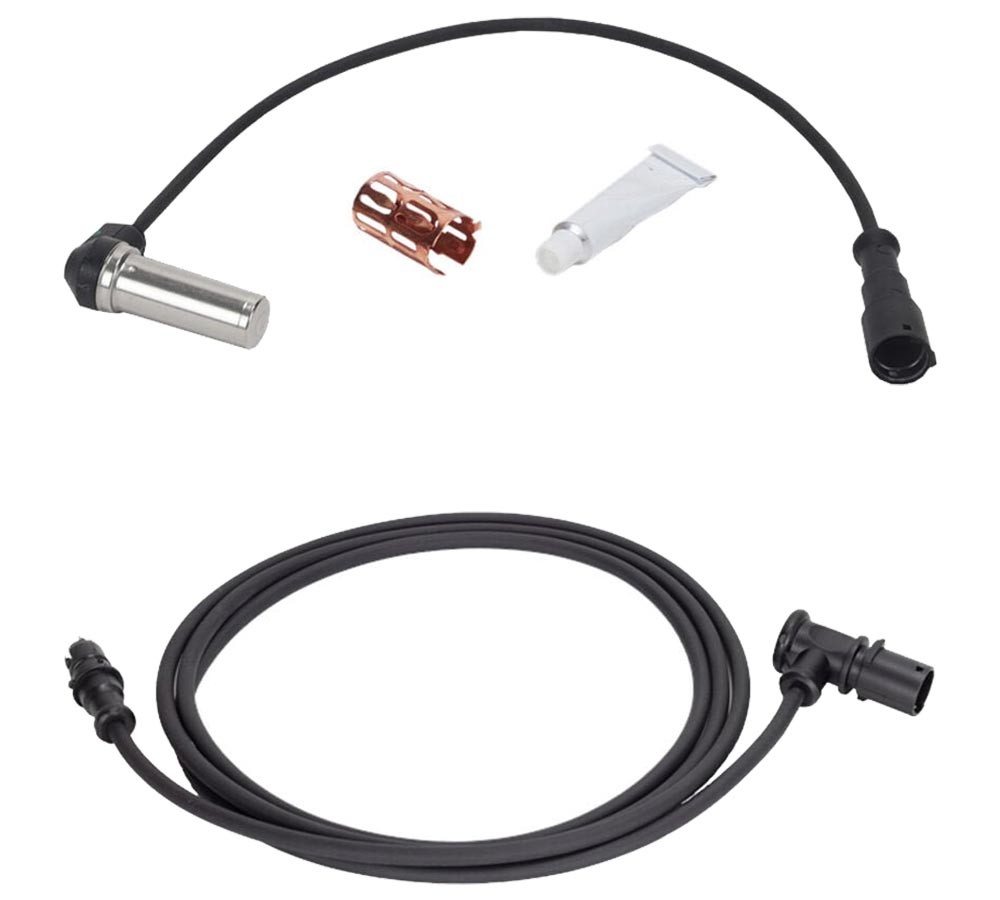 ABS Wheel Speed Sensor & Extension Cable Kit 90° 15" DIN w/ Cable Replaces 97...