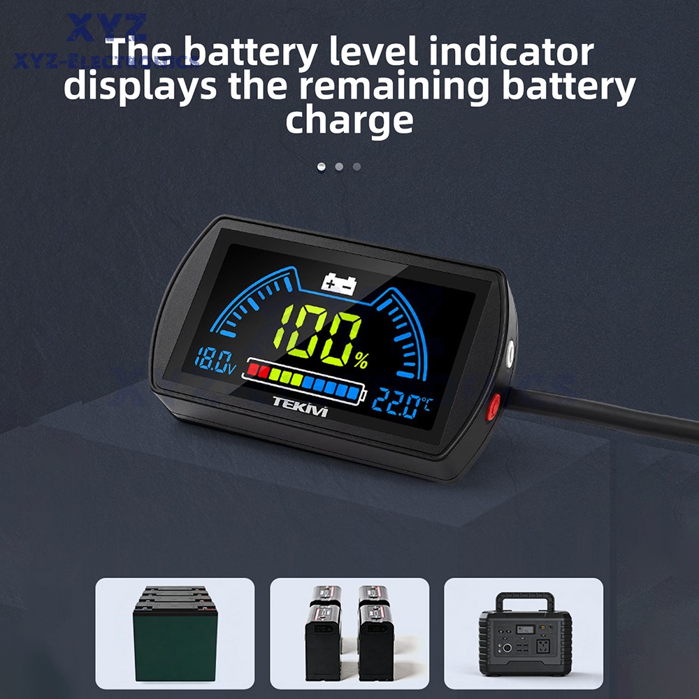 Digital Voltage Power Indicator Temperature Sensor Two-Wire Battery Level Meter