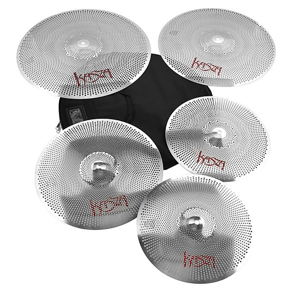 Kasza Cymbals Quiet on the Set Low Volume Practice Cymbal Pack & Gig Bag